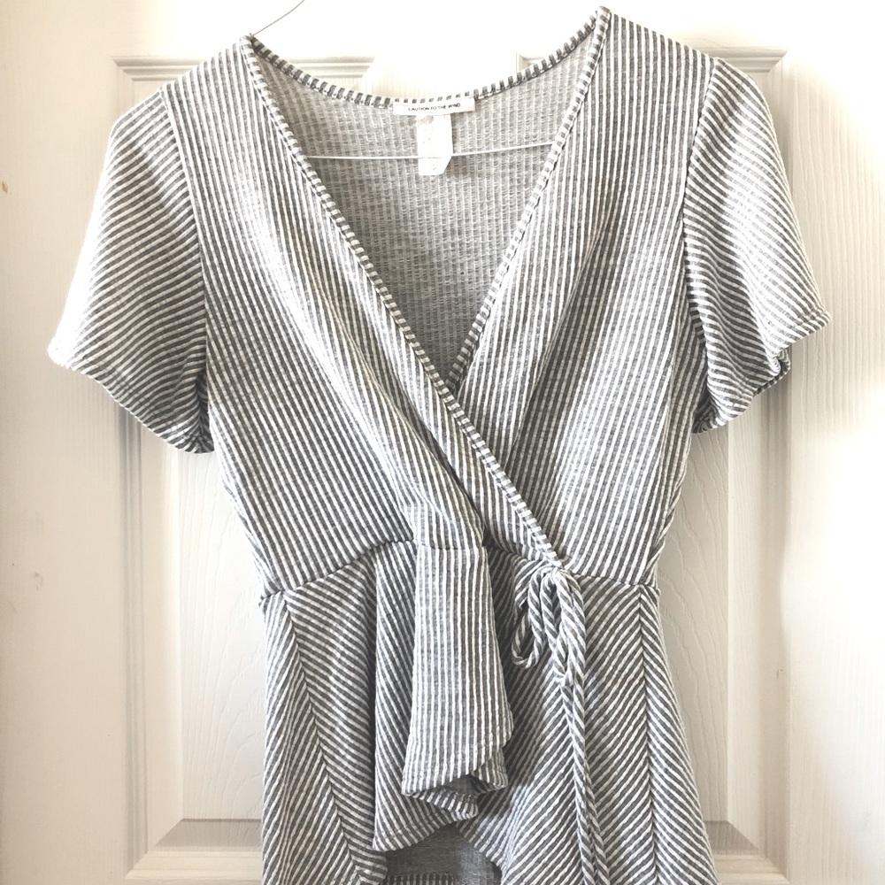 Mock Wrap Blouse